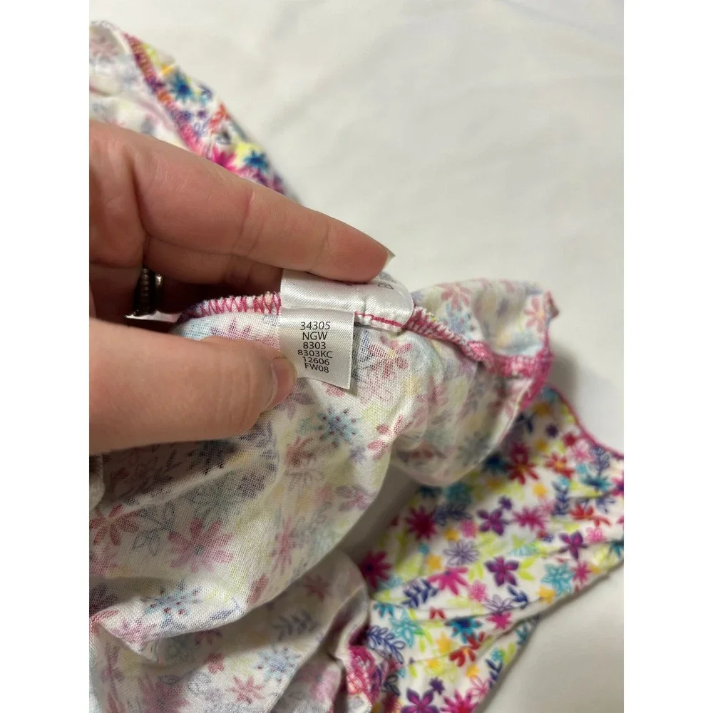 Hanna Andersson Floral‎ Dress Girls 4 (100) Cotton Long Sleeve Twirl